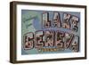 Lake Geneva, Wisconsin - Large Letter Scenes-Lantern Press-Framed Art Print