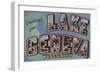 Lake Geneva, Wisconsin - Large Letter Scenes-Lantern Press-Framed Art Print