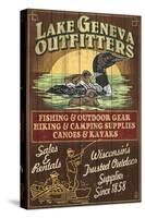 Lake Geneva, Wisconsin - Loon Outfitters-Lantern Press-Stretched Canvas