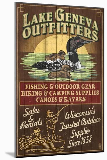 Lake Geneva, Wisconsin - Loon Outfitters-Lantern Press-Mounted Art Print