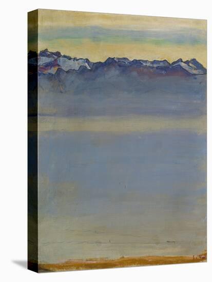 Lake Geneva with Savoyer Alps, 1907-Ferdinand Hodler-Stretched Canvas