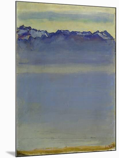 Lake Geneva with Savoyer Alps. 1907-Ferdinand Hodler-Mounted Giclee Print