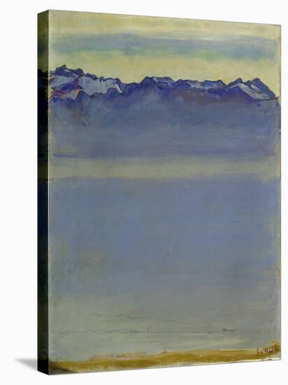 Lake Geneva with Savoyer Alps. 1907-Ferdinand Hodler-Stretched Canvas