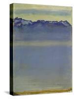 Lake Geneva with Savoyer Alps. 1907-Ferdinand Hodler-Stretched Canvas