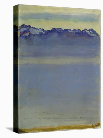 Lake Geneva with Savoyer Alps. 1907-Ferdinand Hodler-Stretched Canvas