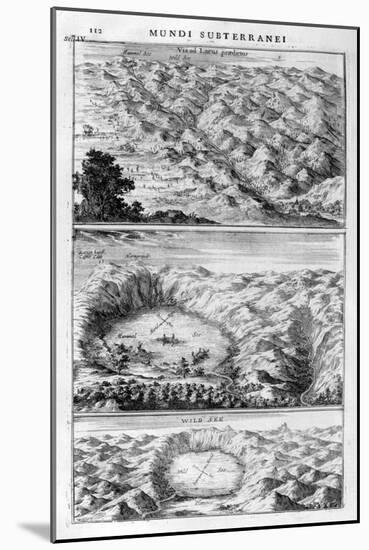 Lake Geology, 1678-Athanasius Kircher-Mounted Giclee Print