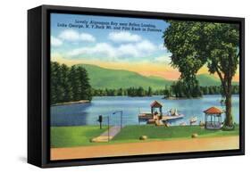 Lake George, New York - Algonquin Bay View of Buck Mt and Pilot Knob-Lantern Press-Framed Stretched Canvas