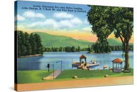 Lake George, New York - Algonquin Bay View of Buck Mt and Pilot Knob-Lantern Press-Stretched Canvas