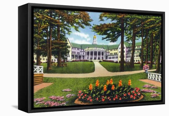 Lake George, New York - Bolton Landing Exterior View of Sagamore Hotel-Lantern Press-Framed Stretched Canvas