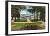 Lake George, New York - Bolton Landing Exterior View of Sagamore Hotel-Lantern Press-Framed Art Print