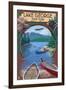 Lake George, New York - Canoe Scene-Lantern Press-Framed Art Print