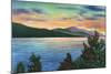 Lake George, New York - Lake Sunrise View of Buck Mountain-Lantern Press-Mounted Art Print