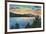 Lake George, New York - Lake Sunrise View of Buck Mountain-Lantern Press-Framed Art Print