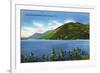 Lake George, New York - Lake View of Deers Leap Mountain-Lantern Press-Framed Premium Giclee Print