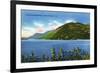 Lake George, New York - Lake View of Deers Leap Mountain-Lantern Press-Framed Art Print