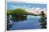 Lake George, New York - Lake View of Shelving Rock Mountain-Lantern Press-Stretched Canvas