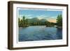 Lake George, New York - Narrows Entrance, Tongue and Five Mile Mountains-Lantern Press-Framed Art Print