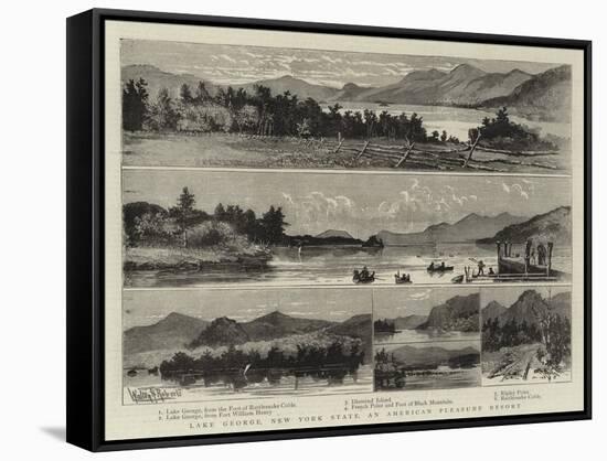 Lake George, New York State, an American Pleasure Resort-null-Framed Stretched Canvas
