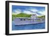 Lake George, New York - Steel Motor Vessel Ticonderoga on Lake-Lantern Press-Framed Art Print