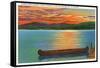 Lake George, NY - Assembly Point Sunset View of Diamond Island, Prospect Mt-Lantern Press-Framed Stretched Canvas