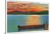Lake George, NY - Assembly Point Sunset View of Diamond Island, Prospect Mt-Lantern Press-Stretched Canvas