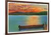 Lake George, NY - Assembly Point Sunset View of Diamond Island, Prospect Mt-Lantern Press-Framed Art Print