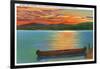 Lake George, NY - Assembly Point Sunset View of Diamond Island, Prospect Mt-Lantern Press-Framed Art Print