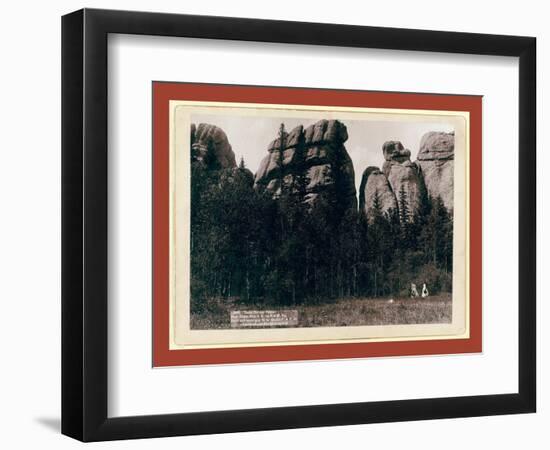 Lake Harney Peaks, Near Custer City, S.D. on B. and M. Ry-John C. H. Grabill-Framed Giclee Print