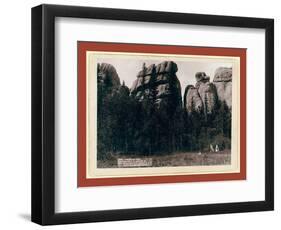 Lake Harney Peaks, Near Custer City, S.D. on B. and M. Ry-John C. H. Grabill-Framed Giclee Print