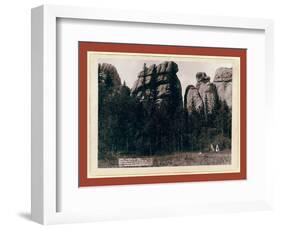 Lake Harney Peaks, Near Custer City, S.D. on B. and M. Ry-John C. H. Grabill-Framed Giclee Print