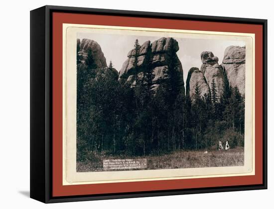 Lake Harney Peaks, Near Custer City, S.D. on B. and M. Ry-John C. H. Grabill-Framed Stretched Canvas