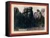 Lake Harney Peaks, Near Custer City, S.D. on B. and M. Ry-John C. H. Grabill-Framed Stretched Canvas