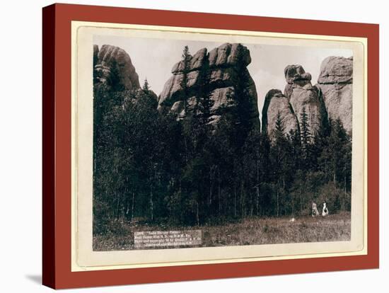 Lake Harney Peaks, Near Custer City, S.D. on B. and M. Ry-John C. H. Grabill-Stretched Canvas