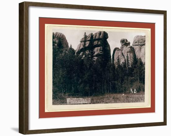 Lake Harney Peaks, Near Custer City, S.D. on B. and M. Ry-John C. H. Grabill-Framed Giclee Print