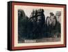 Lake Harney Peaks, Near Custer City, S.D. on B. and M. Ry-John C. H. Grabill-Framed Stretched Canvas
