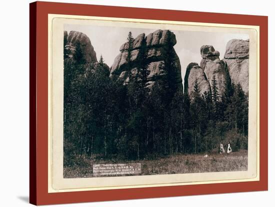 Lake Harney Peaks, Near Custer City, S.D. on B. and M. Ry-John C. H. Grabill-Stretched Canvas