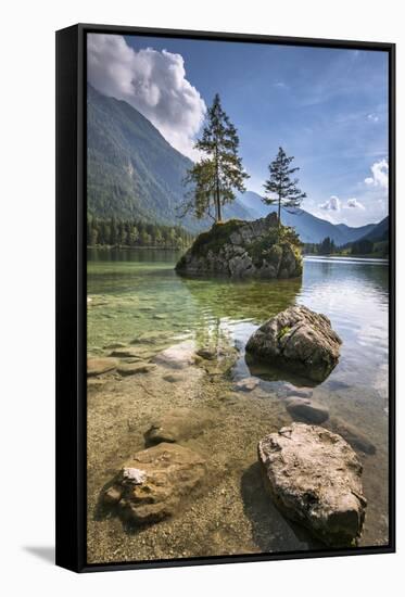 Lake Hintersee, Berchtesgadener Alpen, Bavaria, Germany, Europe-Stefan Schurr-Framed Stretched Canvas