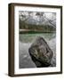 Lake Hintersee with Alps in Background, Berchtesgaden, Bavaria, Germany-fisfra-Framed Photographic Print