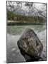 Lake Hintersee with Alps in Background, Berchtesgaden, Bavaria, Germany-fisfra-Mounted Photographic Print