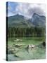 Lake Hintersee with Mt. Hochkalter, Berchtesgaden, Bavaria, Germany.-Martin Zwick-Stretched Canvas