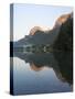 Lake Hintersee with Reiter Alpe Mountain chain, Bavaria, Germany.-Martin Zwick-Stretched Canvas