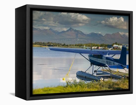 Lake Hood Air Harbor, Anchorage, Alaska-Walter Bibikow-Framed Stretched Canvas