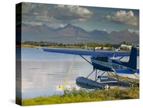 Lake Hood Air Harbor, Anchorage, Alaska-Walter Bibikow-Stretched Canvas