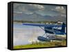 Lake Hood Air Harbor, Anchorage, Alaska-Walter Bibikow-Framed Stretched Canvas