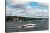 Lake Hopatcong, New Jersey - Boats on the Lake-Lantern Press-Stretched Canvas