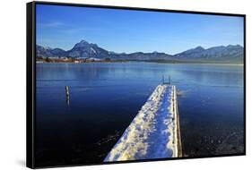 Lake Hopfensee, Hopfen am See, Allgau, Bavaria, Germany, Europe-Hans-Peter Merten-Framed Stretched Canvas