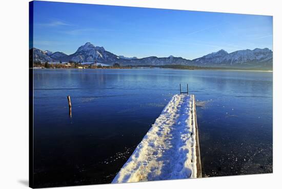 Lake Hopfensee, Hopfen am See, Allgau, Bavaria, Germany, Europe-Hans-Peter Merten-Stretched Canvas