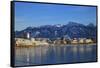 Lake Hopfensee, Hopfen am See, Allgau, Bavaria, Germany, Europe-Hans-Peter Merten-Framed Stretched Canvas
