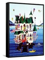 "Lake House," July/Aug 1983-Ann Thompson-Framed Stretched Canvas