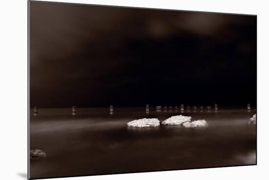 Lake Ice Chicago BW-Steve Gadomski-Mounted Photographic Print